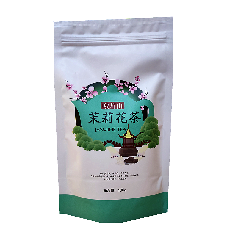 新茶四川峨眉山经典浓香型茉莉花茶袋装100克花毛峰自用办公