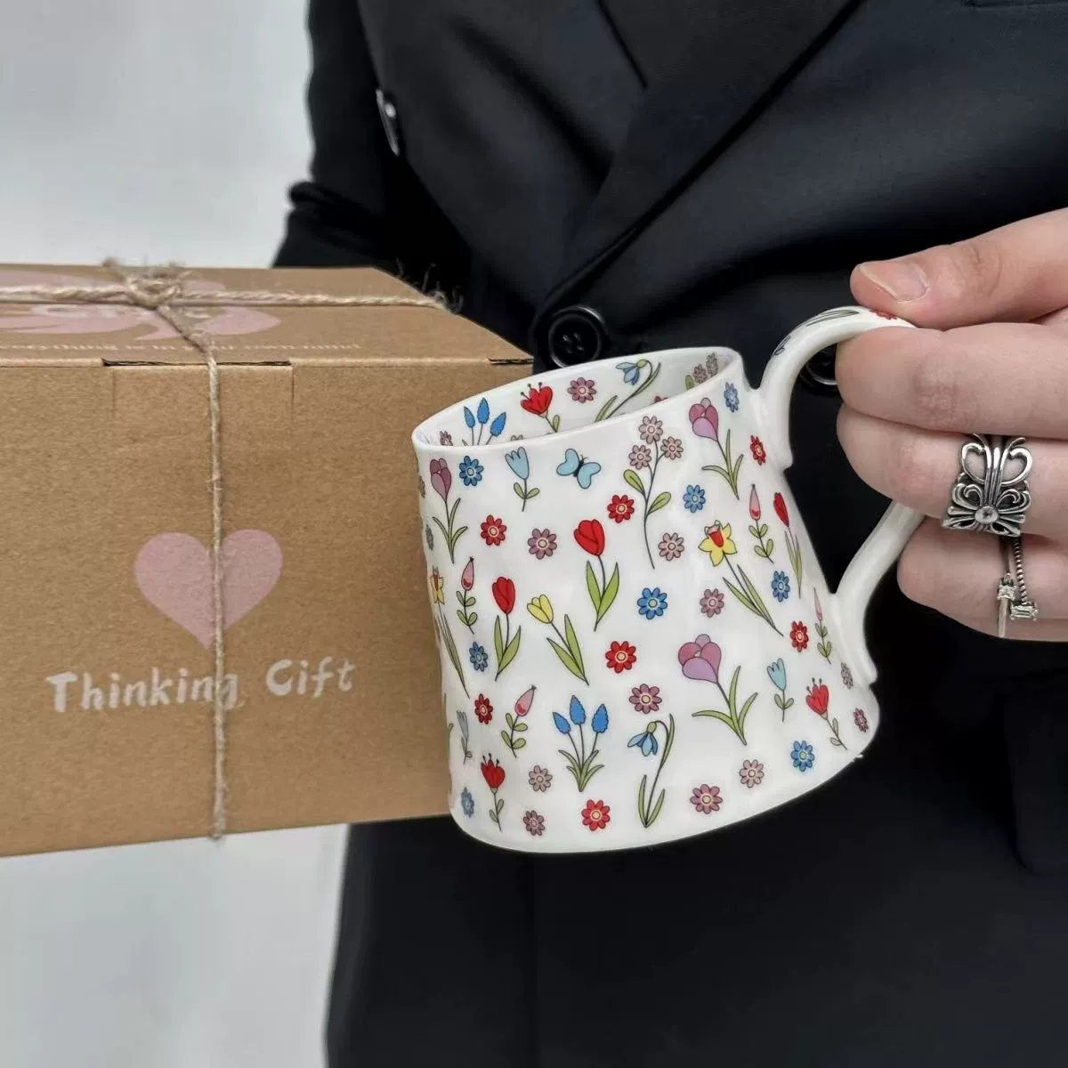 Кружка Mug, премиальная легкая керамическая чашка cartoon с большой емкостью, 400/600 мл, опция подарочной коробки