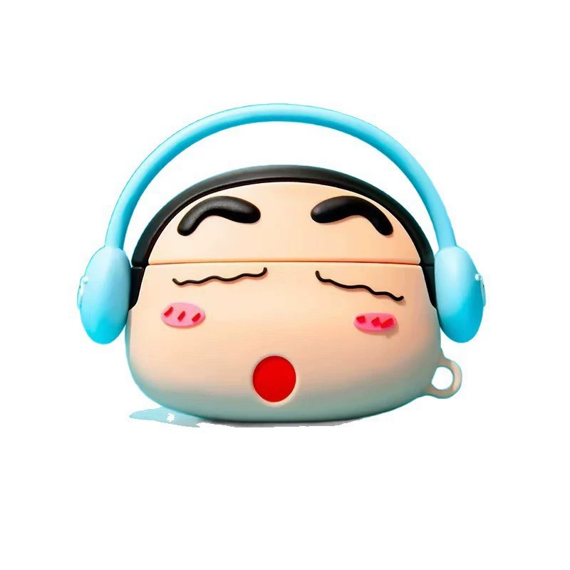 Apple, cartoon headphones, compatible protective case, print, pro3, bluetooth, 3/4