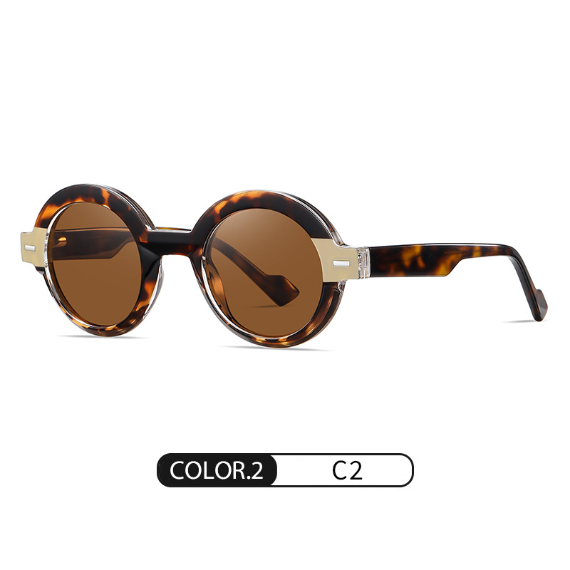 Gafas de sol de hoja redonda transfronterizas S26109 Gafas de espejo de trabajo a prueba de luz azul Gafas de sol de protección UV para exteriores