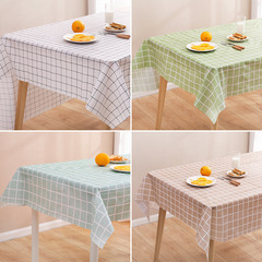 pvc tablecloth waterproof and oil-proof no-wash ins plaid fabric small fresh tablecloth square rectangular table