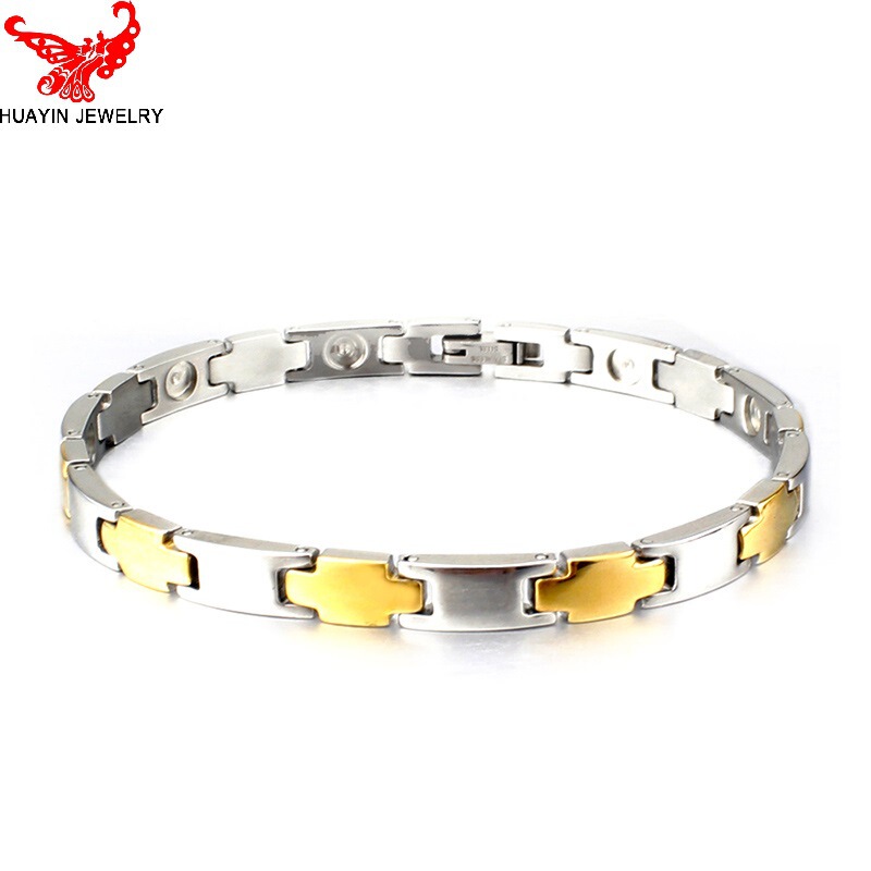 Korean style gold cross titanium steel gold-plated bracelet quality magnetic jewelry stainless steel bracelet