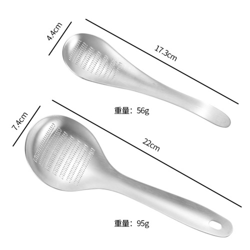 304不锈钢辅食研磨器 宝宝婴儿辅食工具山葵生姜水果加厚磨泥勺子