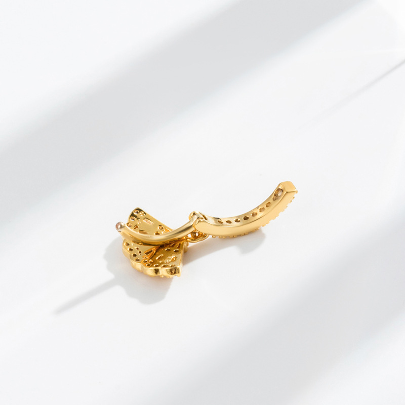 1 Piece Quantity Daily Occasion 1 Piece Belly Rings Casual Simple Style Heart Shape Butterfly Fish Copper Plating Rhinestones