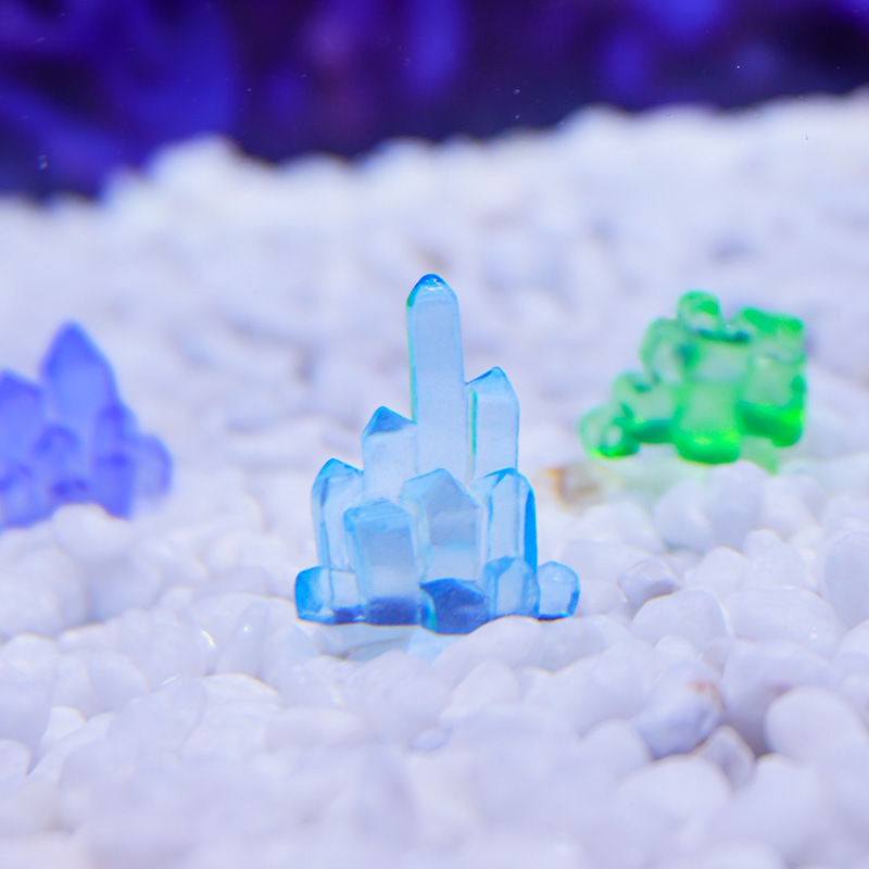 Paisaje en miniatura creativo bricolaje cristal luminoso pequeño pecera decoración decoración resina tridimensional escritorio automóvil hogar