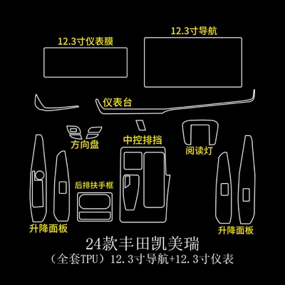 Car interior film | Tpu Film Navigation Central - full-set-of-interior-film-navigation-1025inch