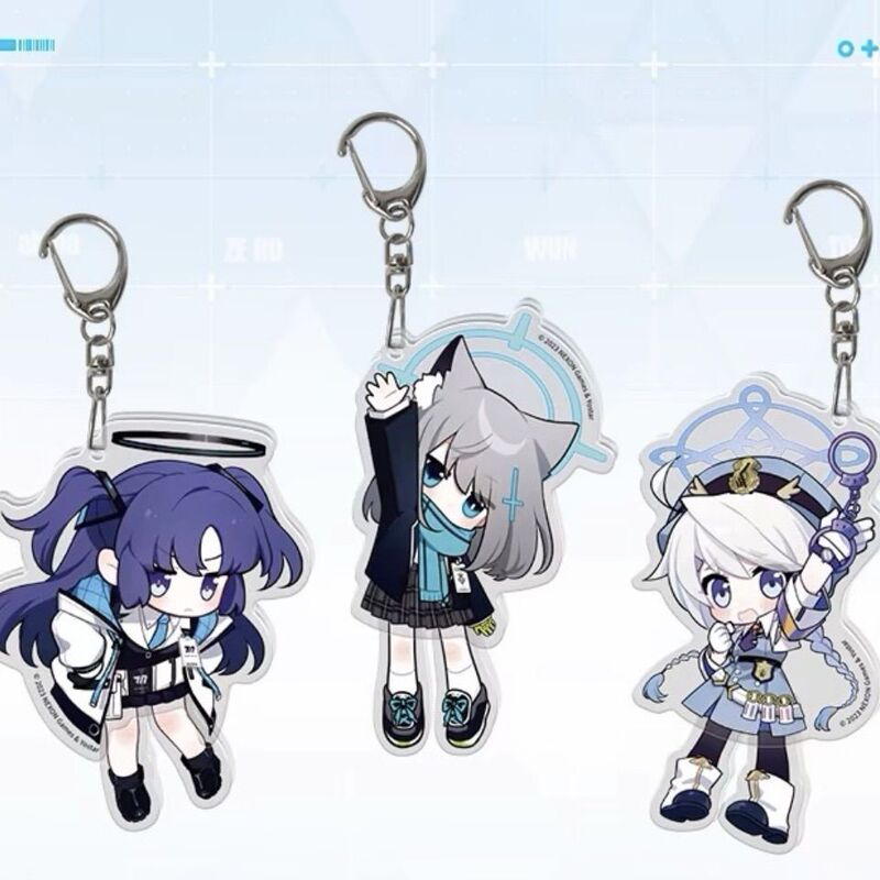 Blue File Keychain Surrounding Sand Wolf Baizi Zaose Youxiang Middle Wutong is Q Edition Character Pendant Acrylic Blue File Keychain Surrounding Sand Wolf Baizi Zaose Youxiang Middle Wutong is Q Edition Character Pendant Acrylic