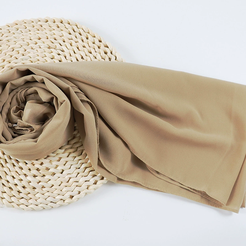 Шифоновый шарф (JJ SCARF) женский 70×180 см, 75D легкий длинный шарф с жемчужной фактурой