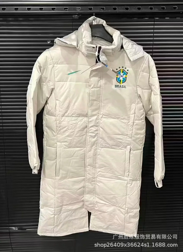 Chaqueta Térmica de Fútbol con Capucha de Algodón y Poliéster, Acolchada, para Deportes y Entrenamiento