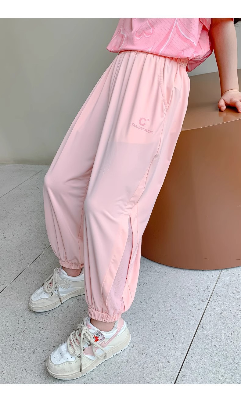 Sommer Mädchen Eisseide 2024 Neue Kleine und Mittlere Größe Mückenresistente Dünne Sonnencreme Schnelltrocknend Kindersport_voghion.com