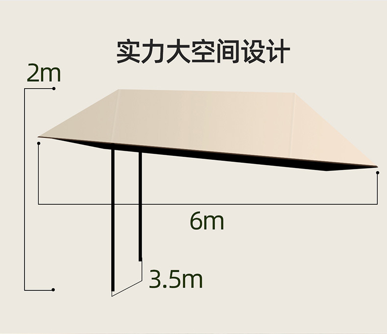 Car Side Canopy Side Tent Car Suv Car Side Roof Off-Road Vehicle Side Tent Sunshade