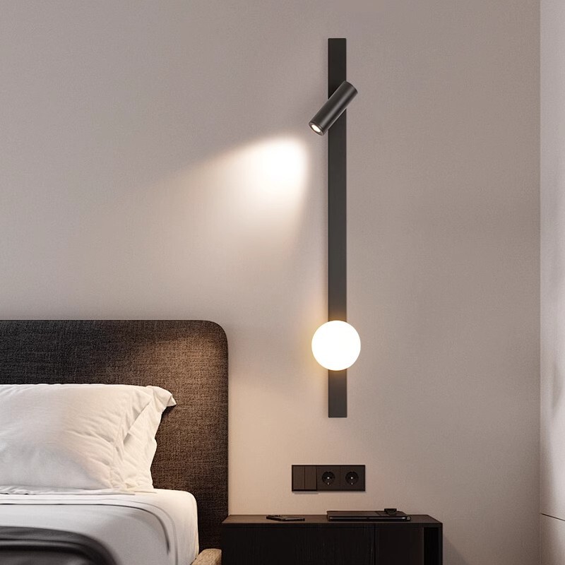 Spotlight Wall Lamp Art Designer Living Room Decoration Reading Lamp Minimalist Bedroom Bedside Strip Modern Simple Wall Lamp