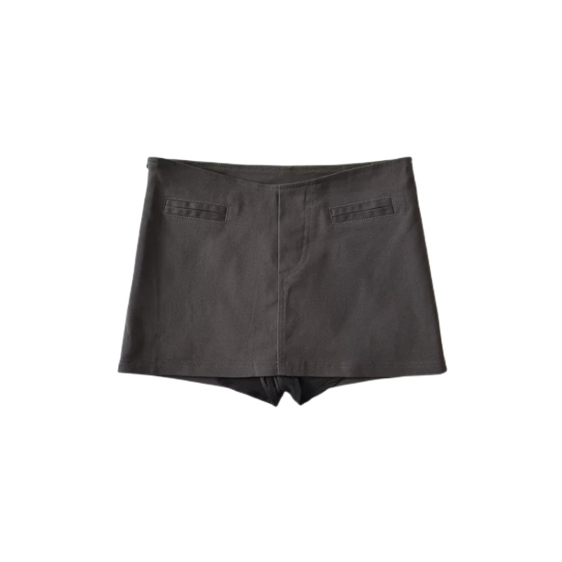 设计感假口袋低腰半身裙欧美小众性感辣妹防走光包臀超短裙夏季