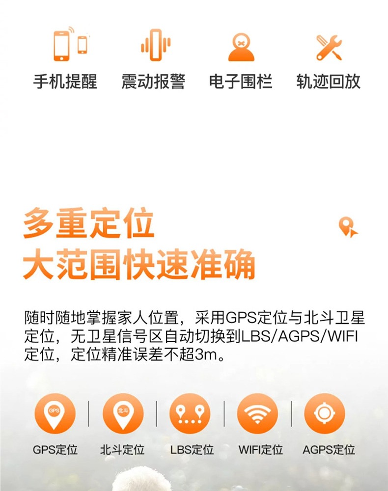 Elderly locator GPS tracking device for seniors with dementia, anti-lost positioning bracelet, anti-lost gadget