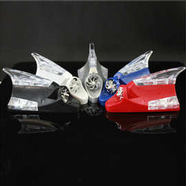 汽车风力灯装饰鲨鱼鳍爆闪灯太阳能防追尾天线灯风能防追尾天线灯