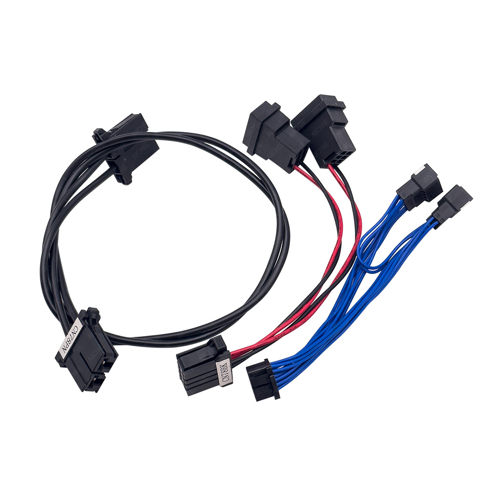 定制一分二CPU散热风扇线温控散热风扇延长线 12V HUB集线器线束