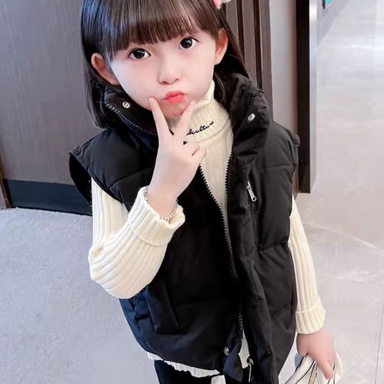 韩版儿童羽绒棉马甲新款秋冬男童中小童女童宝宝坎肩加厚背心外穿