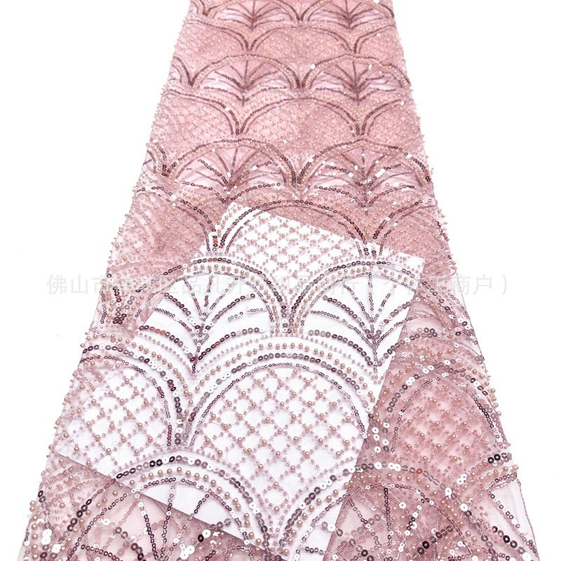 Nuevo bordado de cuentas de burbuja Gaoding Suzhou fábrica de tela de vestido de moda al por mayor