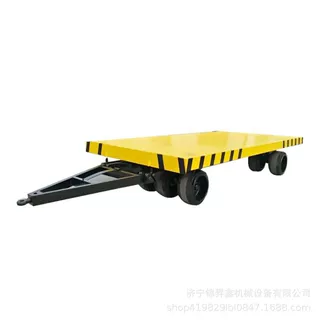 跨境出口2吨串联小拖车 厂区转运工具车 一拖二串联式平板拖车