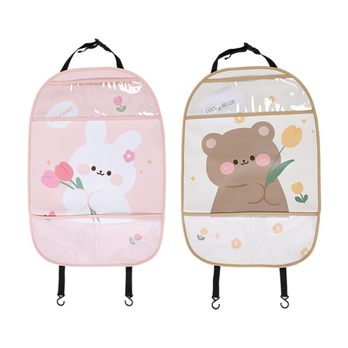 Car Seat Back Anti-Kick Pad, Kartoon Car Use Anti-Dirt Anti-Kick Protective Pad, Cute Creative Car Interior Accessory