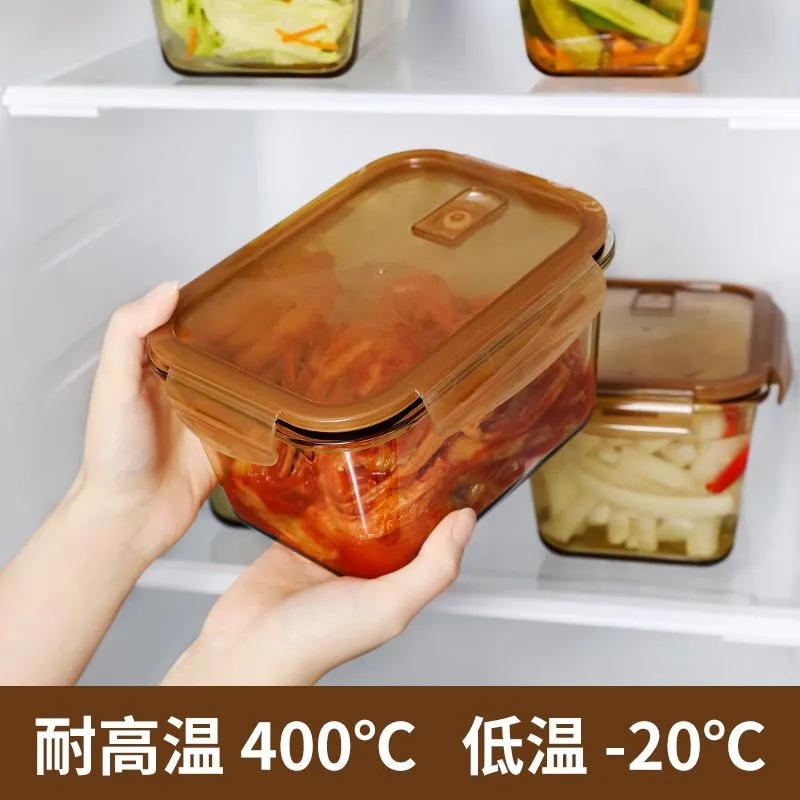 希楽ボタンキムチケース保存ケース高ホウ素シリコン耐熱ガラス電子レンジ加熱大容量ガラス|undefined