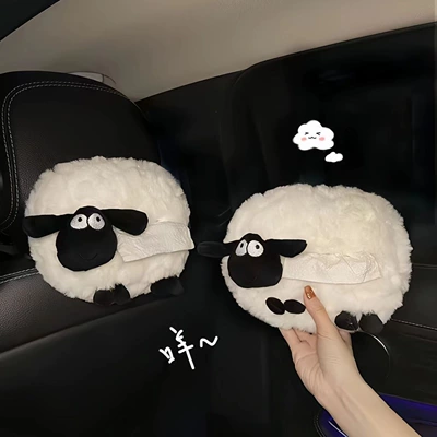 Sean Little Lamb's hanging tissue Car tissue box/set - 2-pieces-of-shaun-the-sheep-tissue-boxes