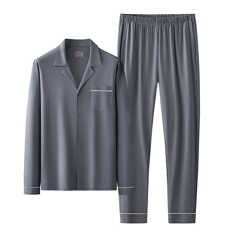 Conjunto de pijama de algodón modal para hombre, estilo delgado, para usar en el año de nacimiento, listo para la venta.