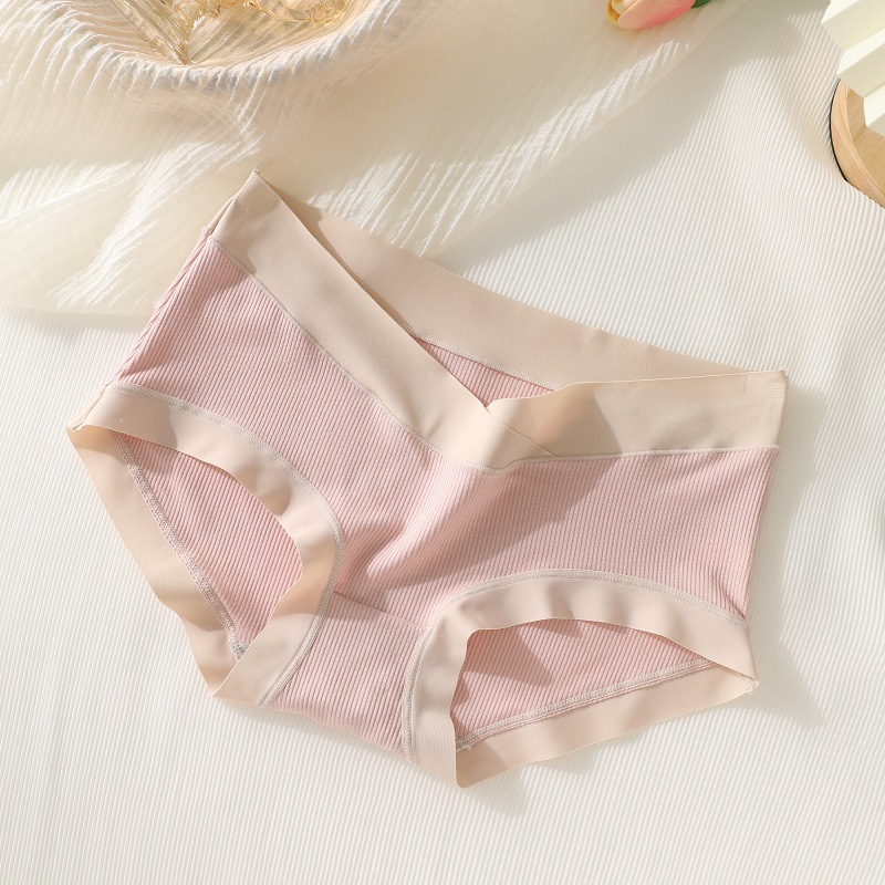 Ropa interior de las mujeres embarazadas modal verano fina entrepierna de algodón de las mujeres embarazadas temprano, medio y tarde sin costura baja cintura vientre apoyo ropa interior