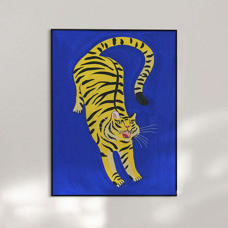 Dopamine in Cartoon Forest Flower Animal Decorative Painting Niche Art Combination Living Room Bedroom Hanging Painting Print Dopamine in Cartoon Forest Flower Animal Decorative Painting Niche Art Combination Living Room Bedroom Hanging Painting Print