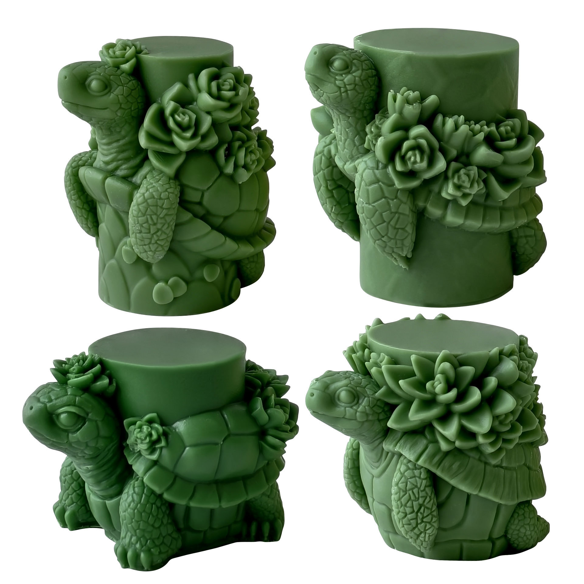 Jiahuimei Carne Tortuga Aromaterapia Vela Molde de silicona DIY Tortuga Yeso Adornos Abrasivos Transfronterizos