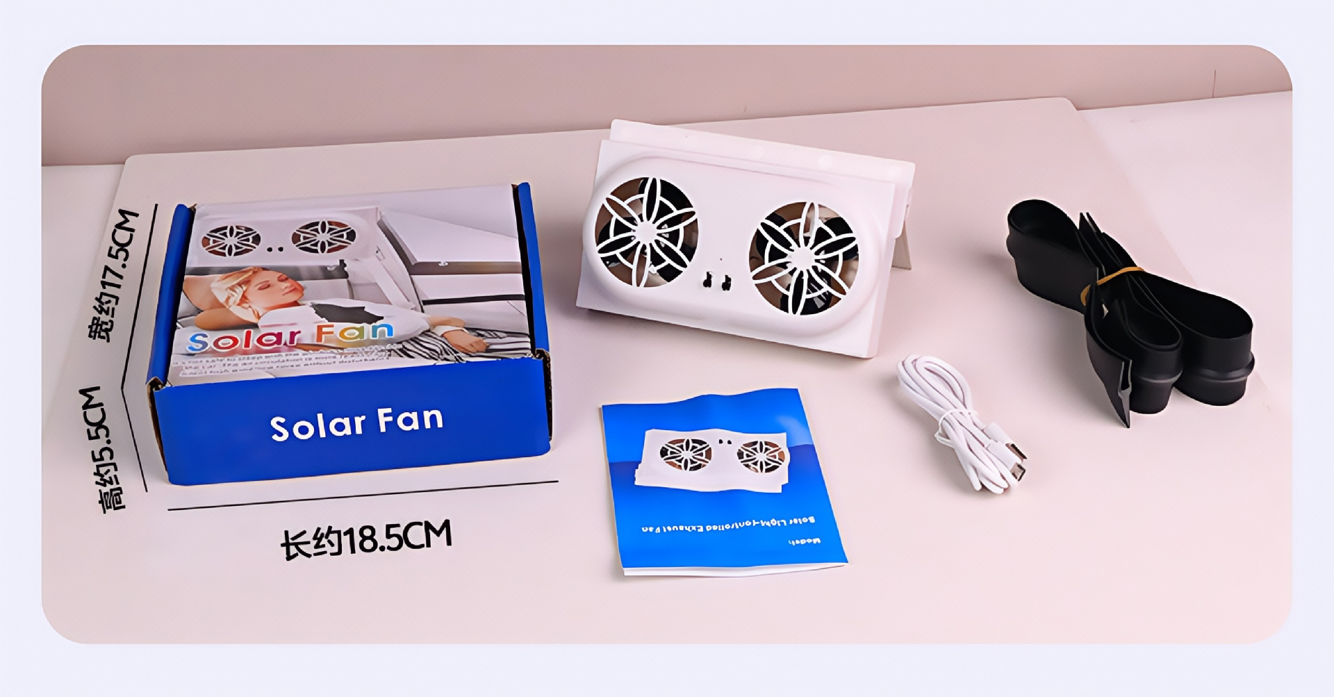 Solar Car Exhaust Fan New USB Interface Car Fan Summer Car Interior Cooler Air Circulator