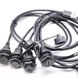 M15USBmicrominiTypec小圆头数据信号线面板连接器插头Type-C