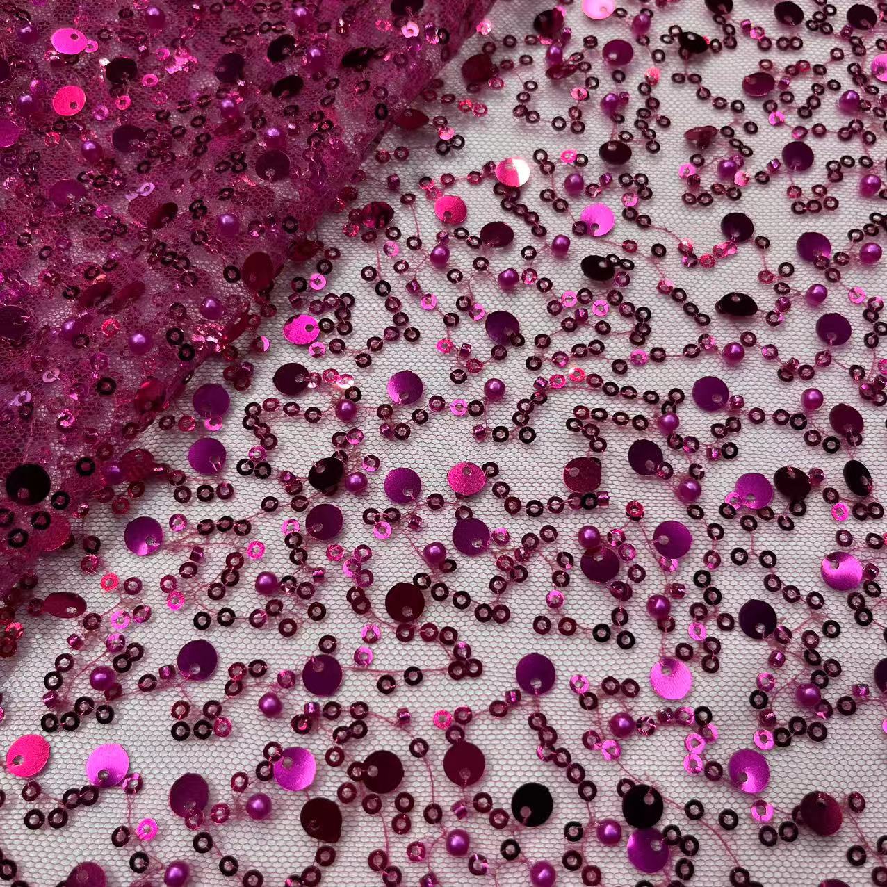 Cuentas de alta densidad 3 + 7mm cuentas de flores desordenadas cuentas bordadas de tela de vestido de novia image 24