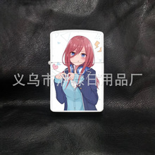 双面卡通二次元动漫煤油打火机复古砂轮点烟器夜市批发直播礼品