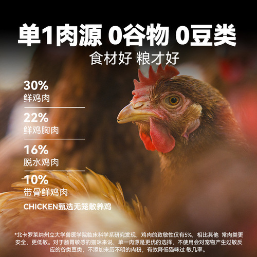 Cat raw bone and meat full-price full-term cat food adult cat universal high-protein staple food nutritional fattening grain-free cat food
