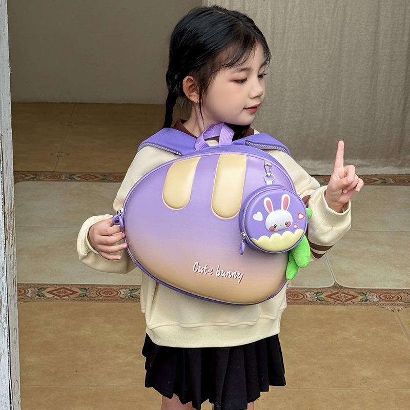 Mochila infantil caricatura lindo jardín de infantes mochila de niños mochila de cáscara dura mochila de estilo de rábano