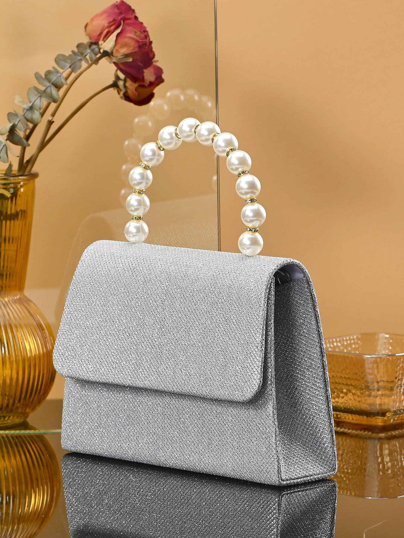 Beaded Square Evening Handbag For Ladies - Elegant Party Accessory_voghion.com
