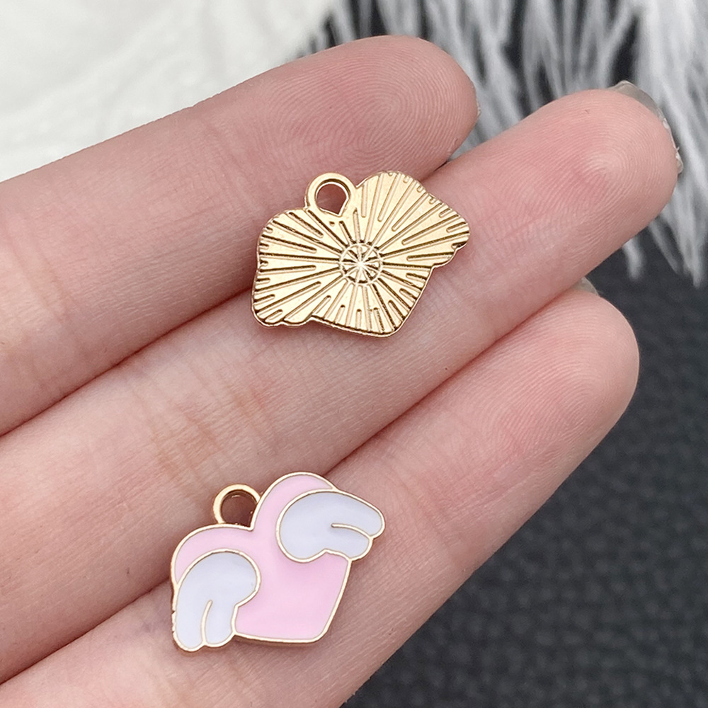 1 gota rosa de nectarina ama las alas en forma de corazón 17x13mm - 14971 - 0,8g