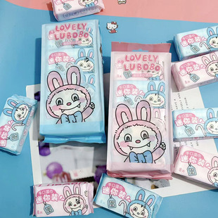 Labu Baby Wipes Student Portable Small Bag Mini Wipes Children Disposable Hand Mouth Cleaning Wet Wipes