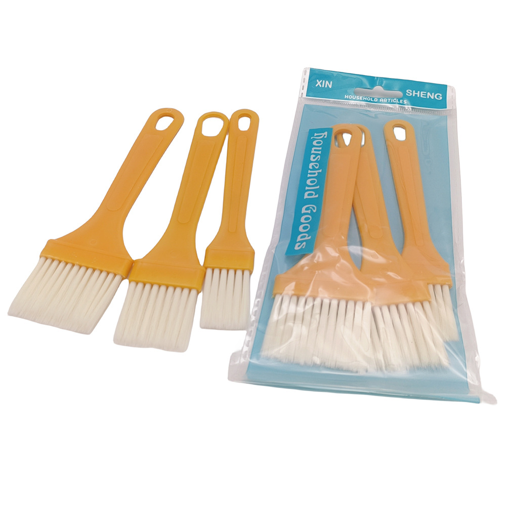 L3142 bolsas 3 cepillo de barbacoa mango de plástico cepillo de barbacoa alimentos huevo líquido cepillo pan aceite cepillo para hornear