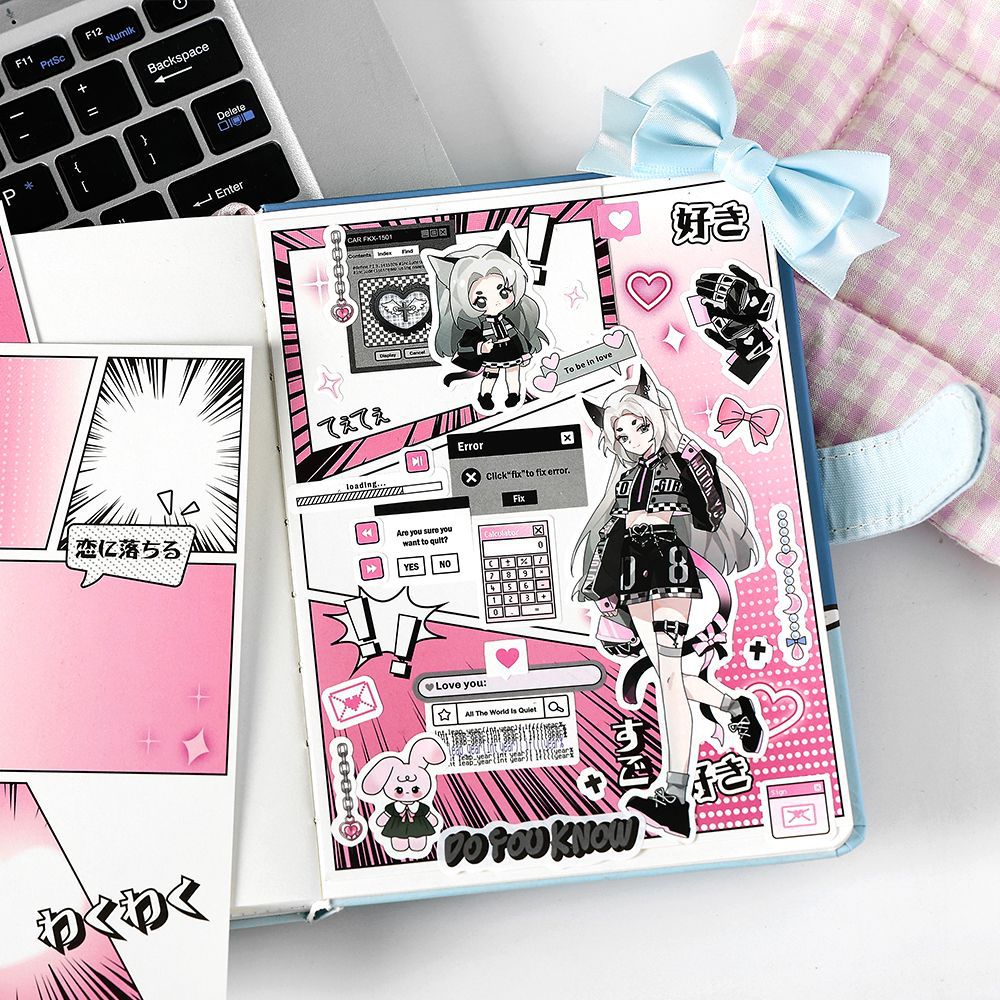 Infeel.me tarjeta blanca paquete de materiales Dimensión serie de diálogo cómic viento cuentas dolor paquete diy papel de material base