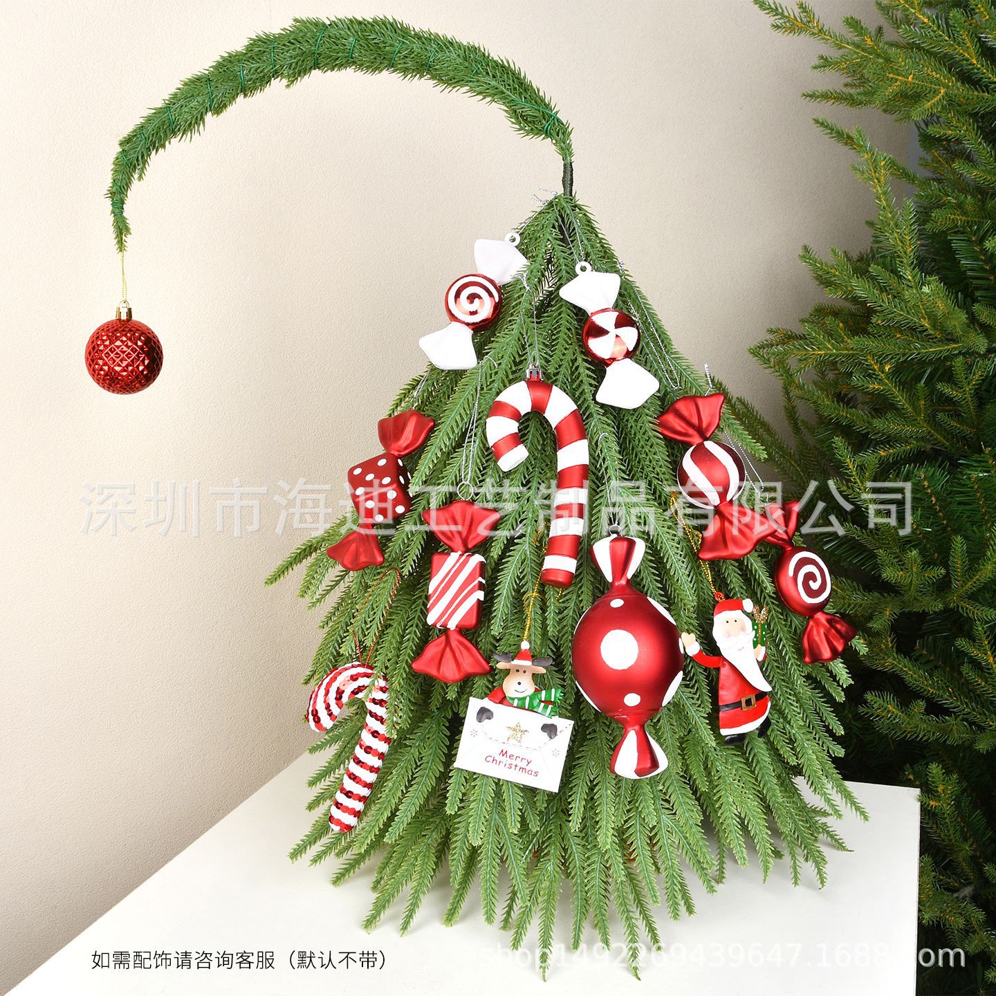 Navidad nuevo PE cuello inclinado árbol de Navidad simulación de escritorio ornamentos bonsai decoración árbol