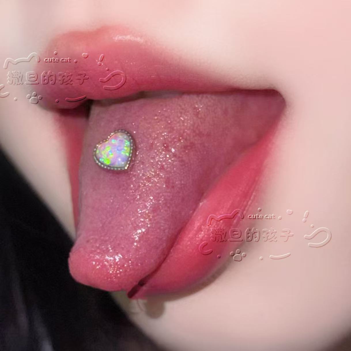 Labret stud lip piercing jewelry styling detail