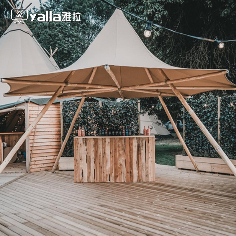 印第安帐篷营地活动大草帽帐篷景区高端派对轻奢聚会餐饮帐篷定制