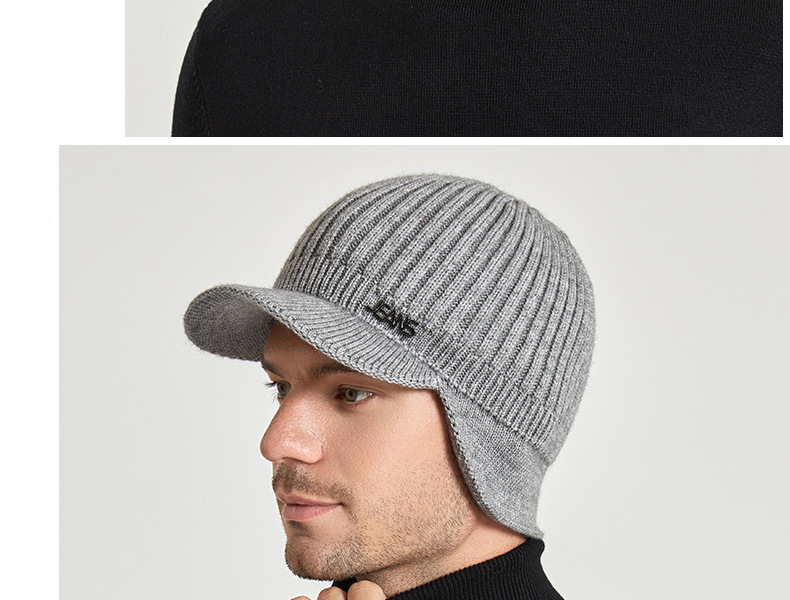 Cappellino baseball uomo invernale in maglia con paraorecchie_voghion.com