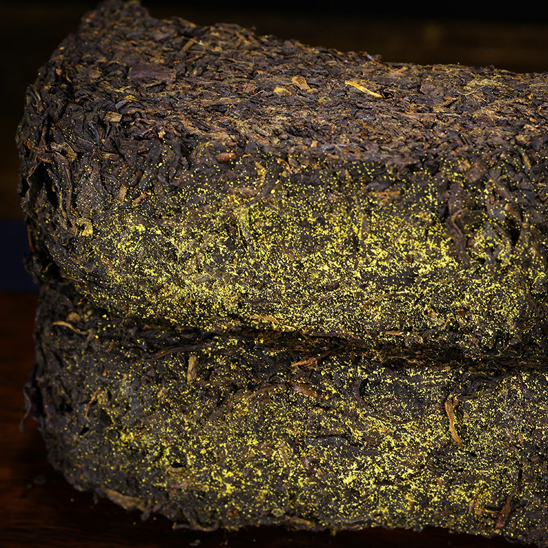 Processing Anhua black tea wholesale golden flower Fu brick tea Hunan specialty Black golden flower probiotics authentic Anhua Tea