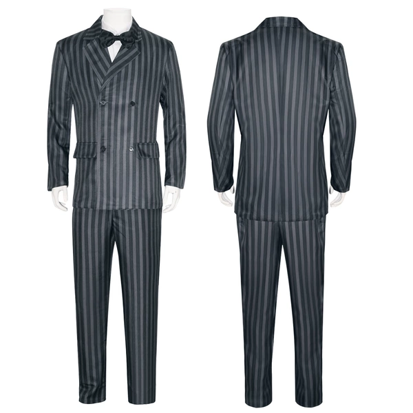 Jacket, shirt, trousers, bow tie
