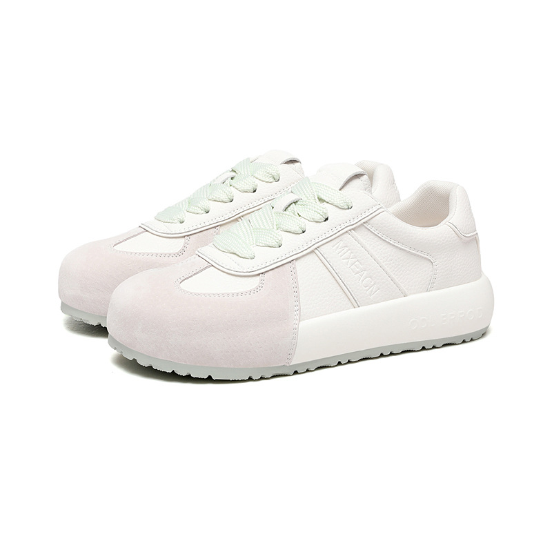 Giày sneaker nữ da thật lưới mỏng đế dày mũi tròn phong cách thể thao hè 2025 — JST 7115-1 trái cây xanh, JST 7115-1 màu vàng