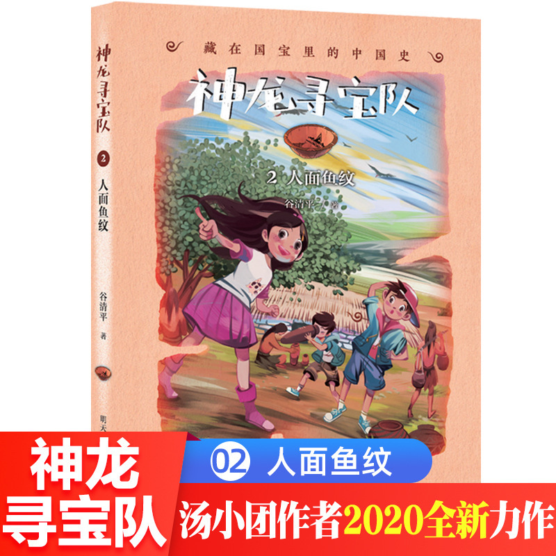 Dragon treasure hunting team 2 facial fish pattern roaming Chinese history hidden in the four or five or six grade story book children read