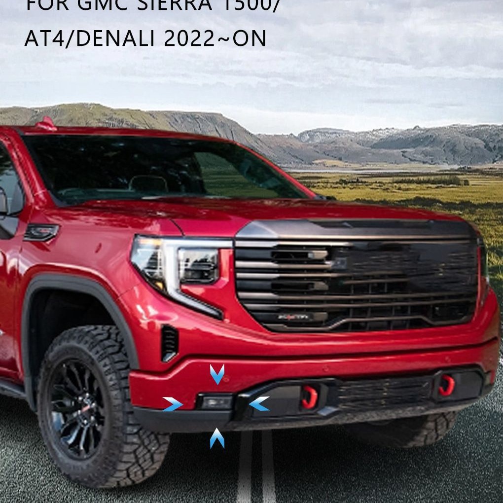 Aplicable para GMC2022 - ON SIERRA AT4 DENALI 1500 conjunto de lámpara de niebla delantera LED luz diurna image 5